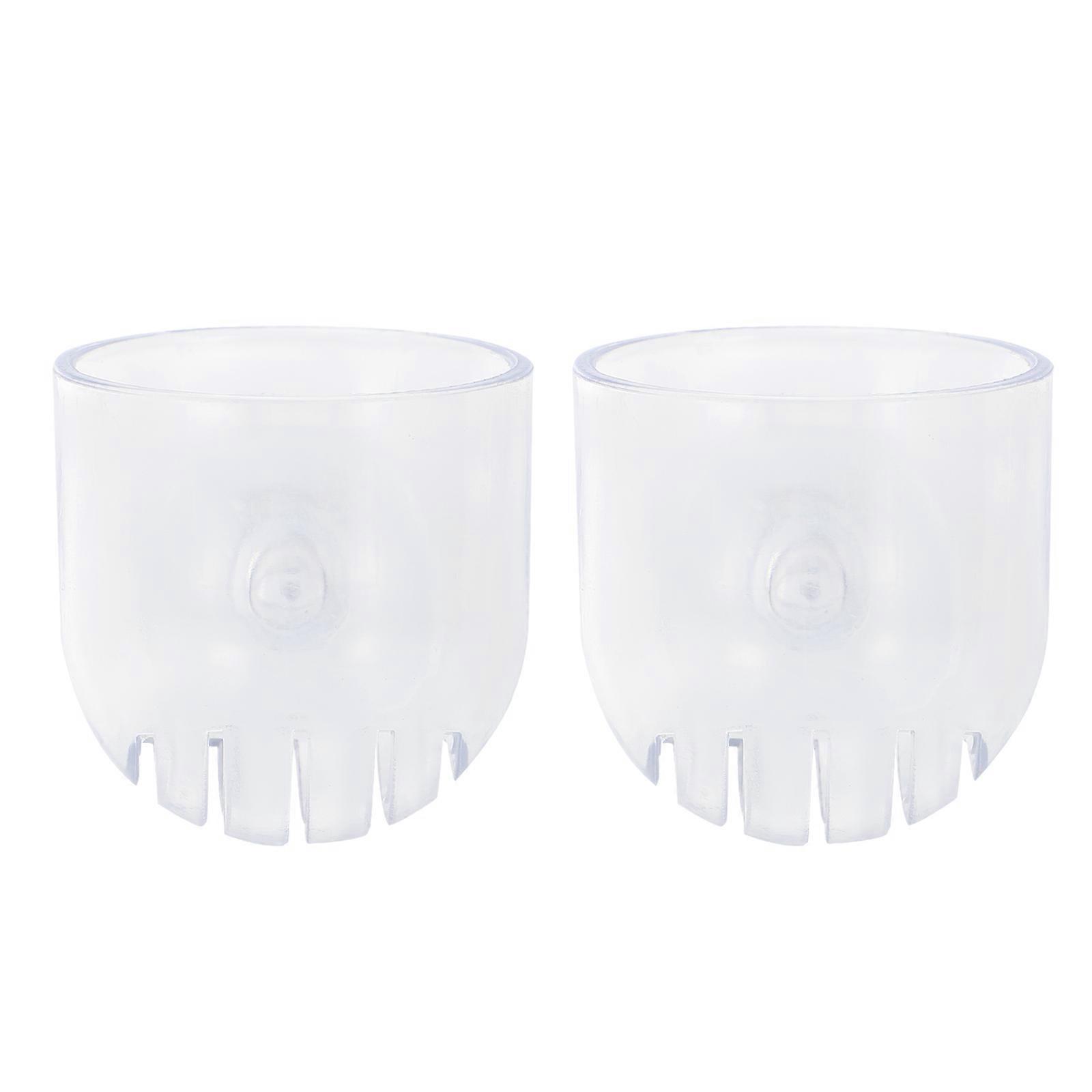 Transparenter Fischfutterbecher aus Acryl, 2er-Pack