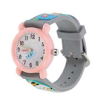 Montre à quartz pour enfants, bracelet en silicone avec motif dessin animé et étanchéité (1 pièce)