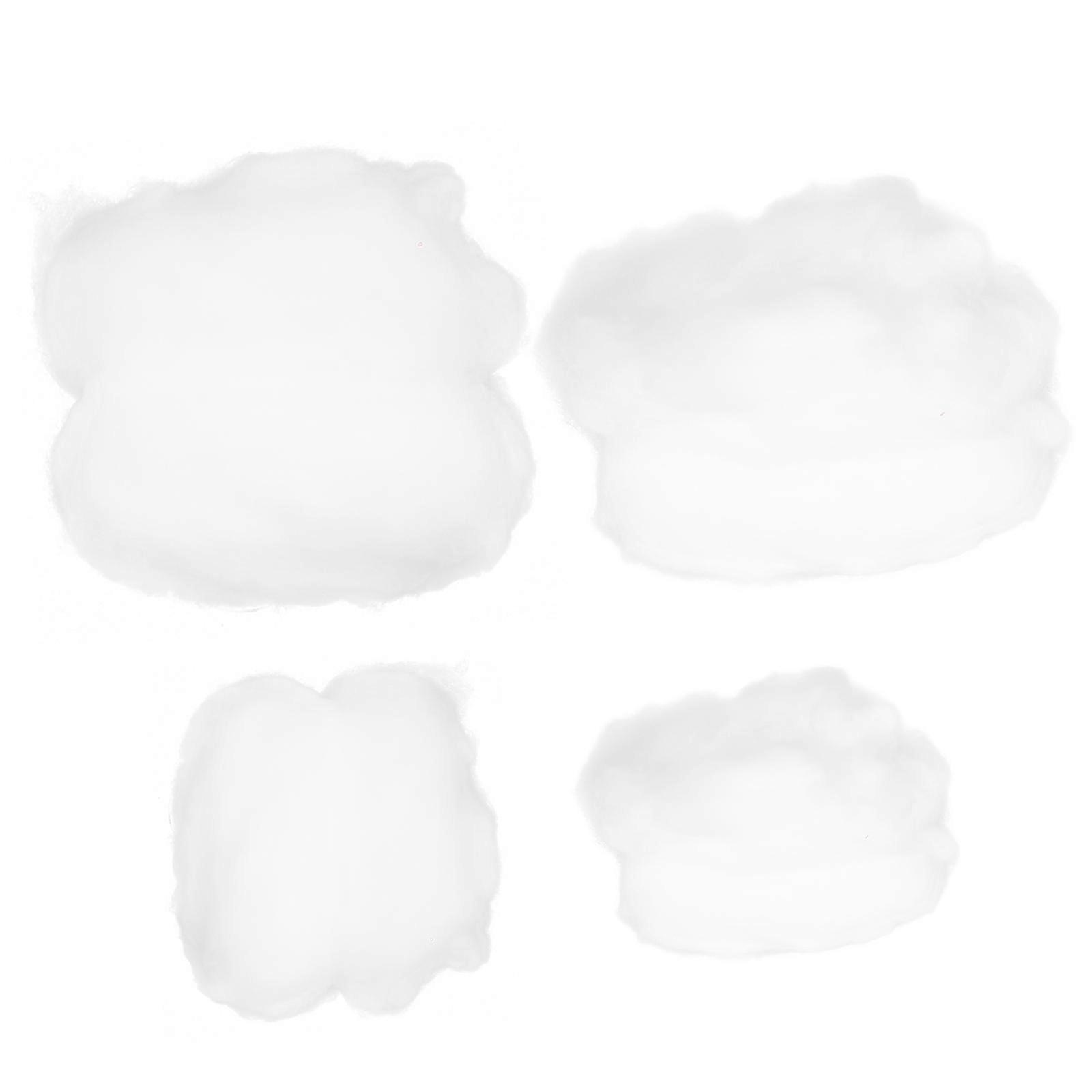 White Cotton Wedding Cloud Props Decorative 4Pcs Set