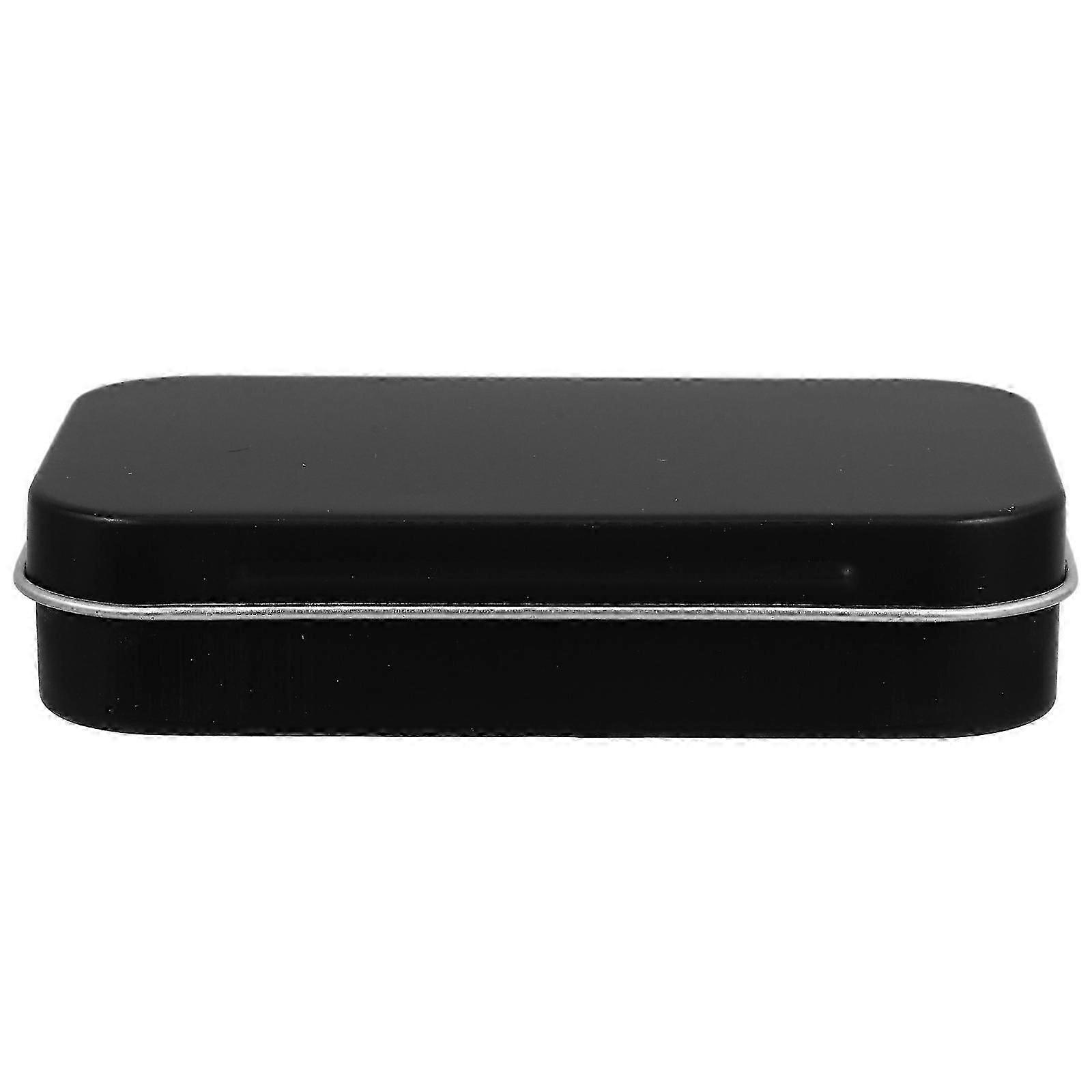 Small Metal Box with Lid Hinged Tin Container 1 Set