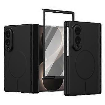 Compatible For Samsung Galaxy Z Fold 8 Wide Magnetic Case Hinge Protection PC Phone Cover with Tempered Glass Screen Protector