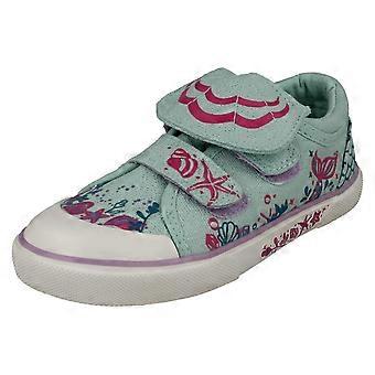 Childrens Startrite Casual Hook And Loop Fastening Canvas Shoes Trove - Turquoise Mermaid Canvas - UK Size 13.5F - EU Size 32.5 - US Size 1.5