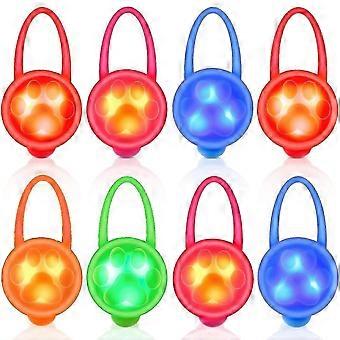 8 Pieces Dog Collar Light Waterproof Silicon Dog Collar Light Led Night Pet Safety Strobe Harness Leash Necklace Lights For Walking Camping Warning