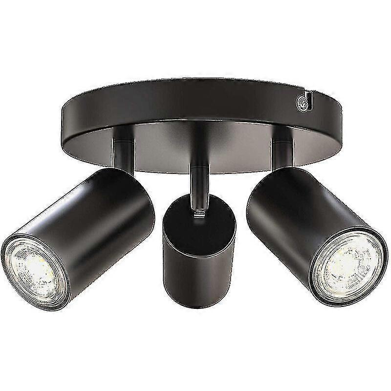 Round Ceiling Light, 3 Spot Ceiling Light Kitchen Ceiling Spotlight Led Adjustable Ceiling Lighting Fixture Ceiling Light Wall