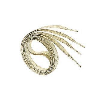 1.1m Flat Glitter ShoeLaces Lacci Colorati Stringa Piatta per Scarpe Da Ginnastica (Oro)