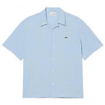 Men's Lacoste Menswear Lacoste Men's Light Blue Short Sleeved Pique Shirt