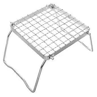 Portable Campfire Grill Stainless Steel Folding BBQ Rack for Camping Hiking and Outdoor Cooking