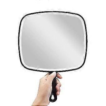 Black 9 Inch Extra Large Handheld Mirror with Handle