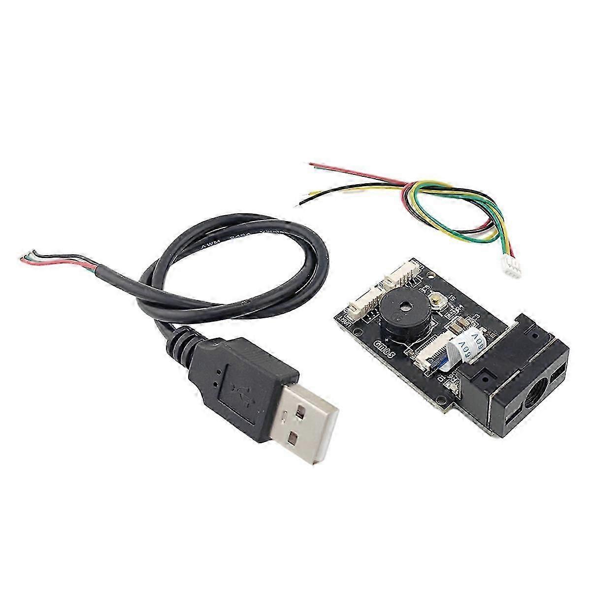 New GM65 USB Wired Barcode Scanner 1D 2D Bar Code Reader QR Code Reader Module CMOS Buzzer suitable for Reminding with Cable UART