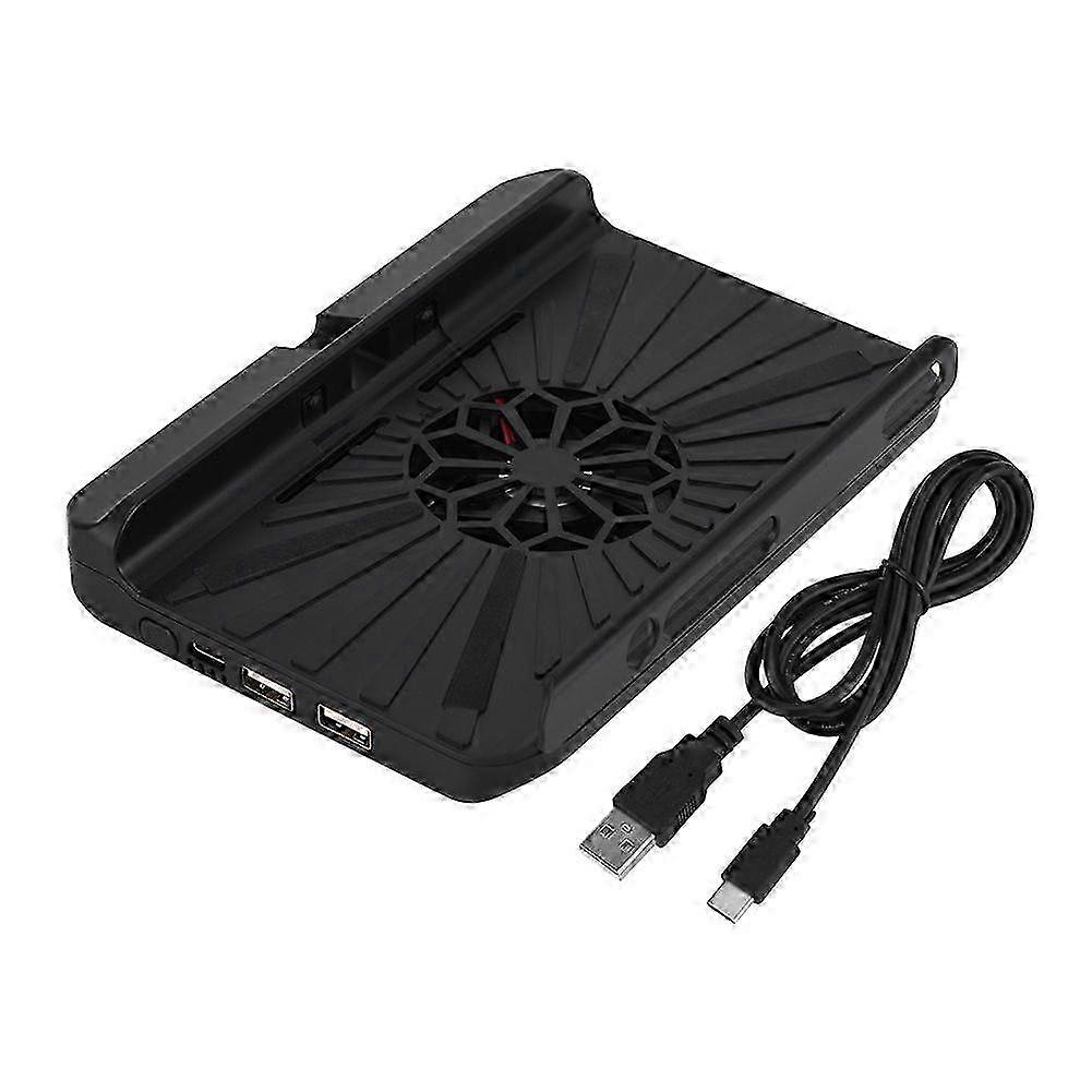 Multi Functional Cooling Stand Fans USB Powered Cooler Stand Cooling Pad compatible with Switch Black