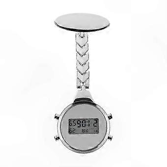 Digital Nurse Watch with Luminous Calendar and Brooch Pin Functionality