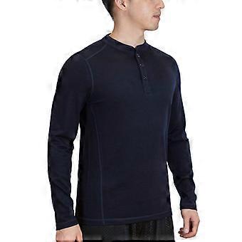 Huntsman Henley Herren / Merino-Jersey-Baselayer, langärmliges, mittelschweres Oberteil, warmes Thermoshirt für Outdoor-Aktivitäten, TAD Style Kleidung