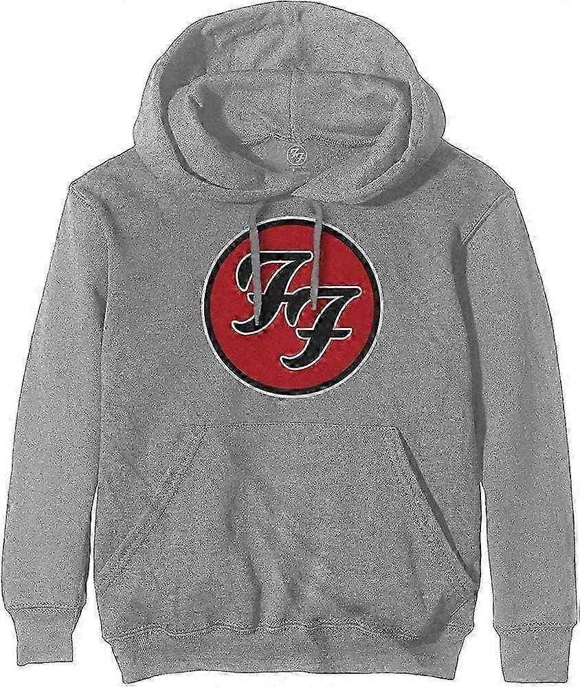 Foo Fighters 'FF Logo' Grey Pull Over Hoodie