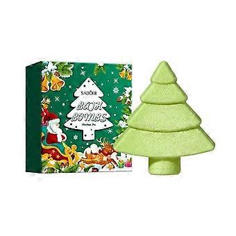 Weihnachtsbaum-Badebombe 100g Sprudelndes Badesalz mit Duft für entspannende Wellness-Erlebnisse zu Hause und als Weihnachtsgeschenk