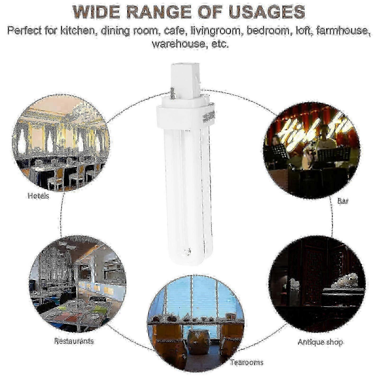 4PCS Compact Fluorescent Bulb 13W 2-Pin Plug In Lamp