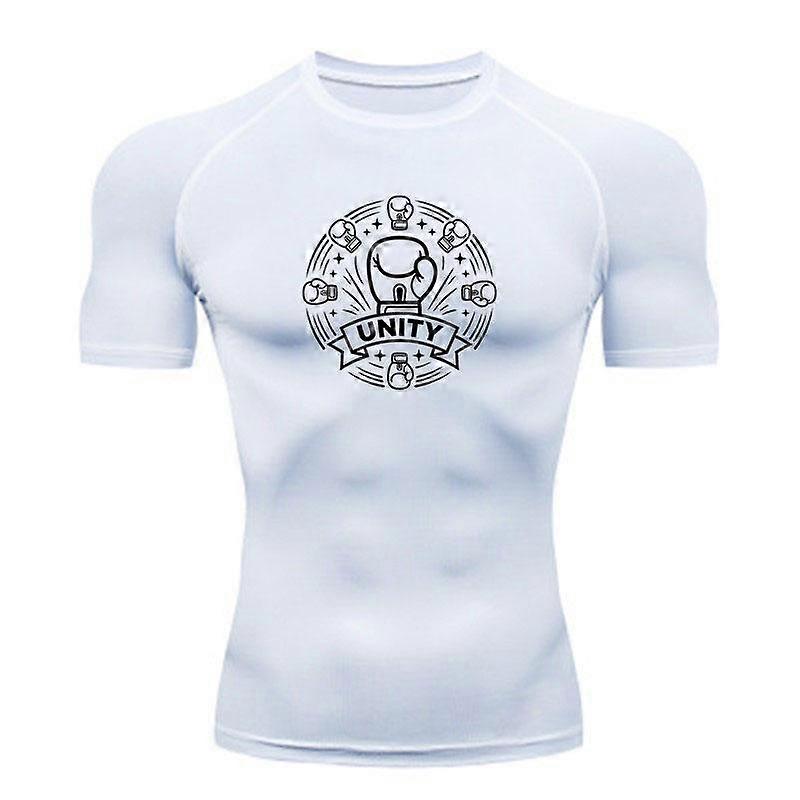 Men's Quick Dry Compression Workout T-Shirt, Unity Boxing Gl