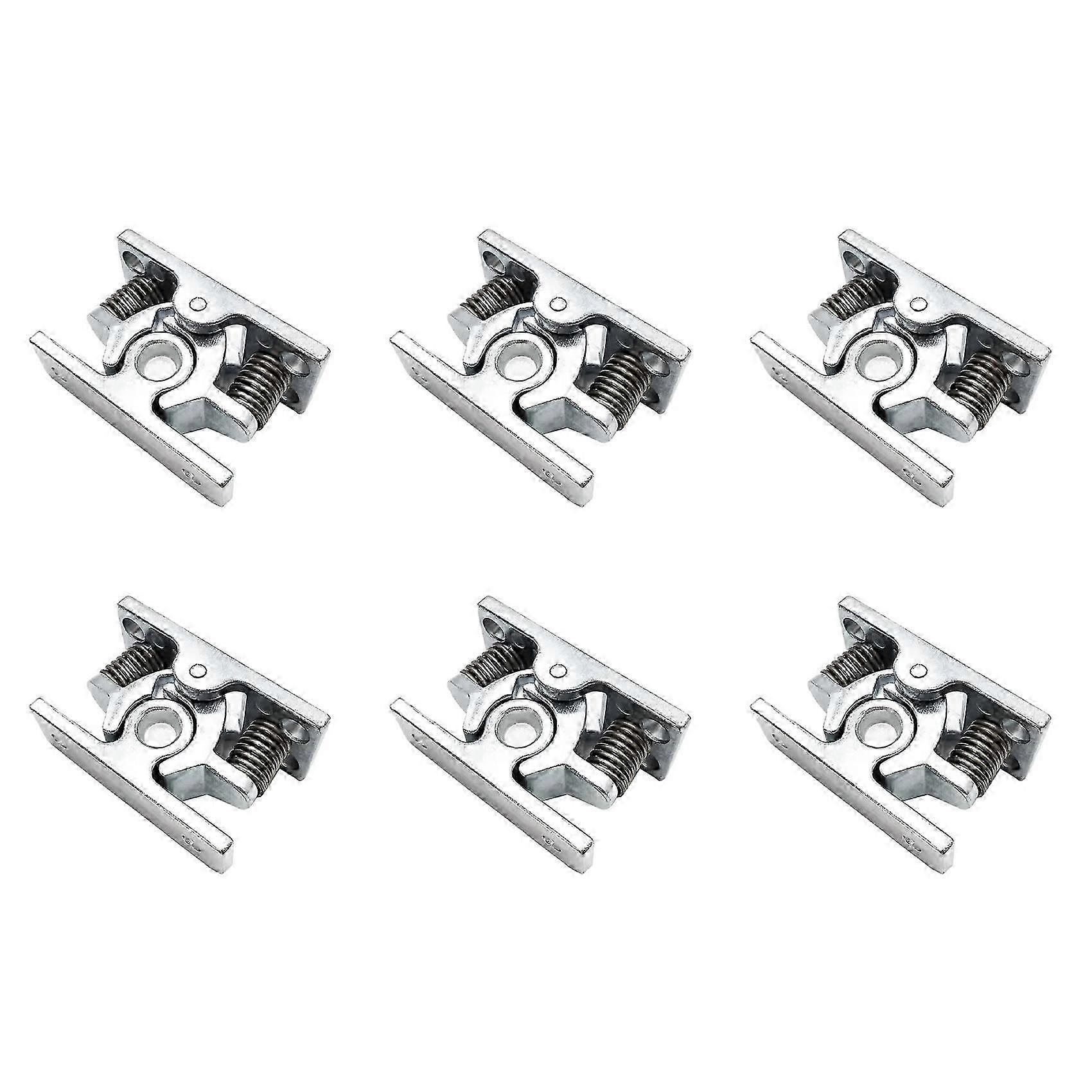 6Pcs Spring Loaded Door Easy Lock Stop Catch Release Clamp Double Roller Catch (Mp-4)