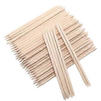 200 spingi cuticole in legno a doppia faccia da 4,5 pollici per manicure, pedicure, nail art