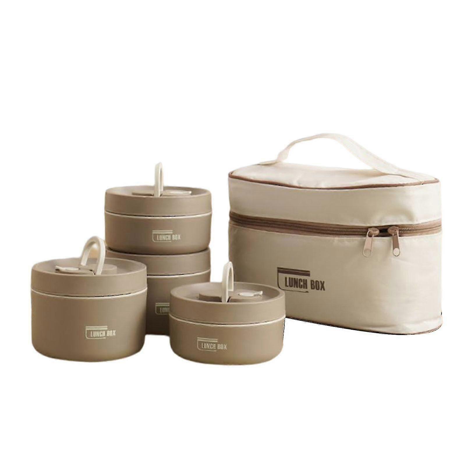 Portable Insulated Lunch Container Set Multi-layer Combination Picnic Lunch Box_