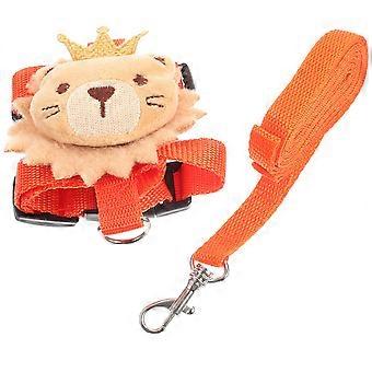 Pet Harness Bunny Harness for Leash 1Set Small Polyester Orange Design