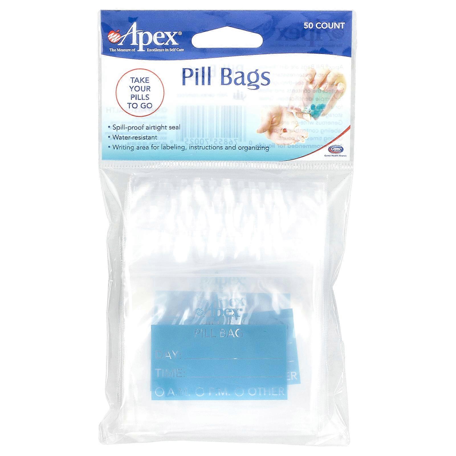 7 x Apex, Pill Bags, 50 Count