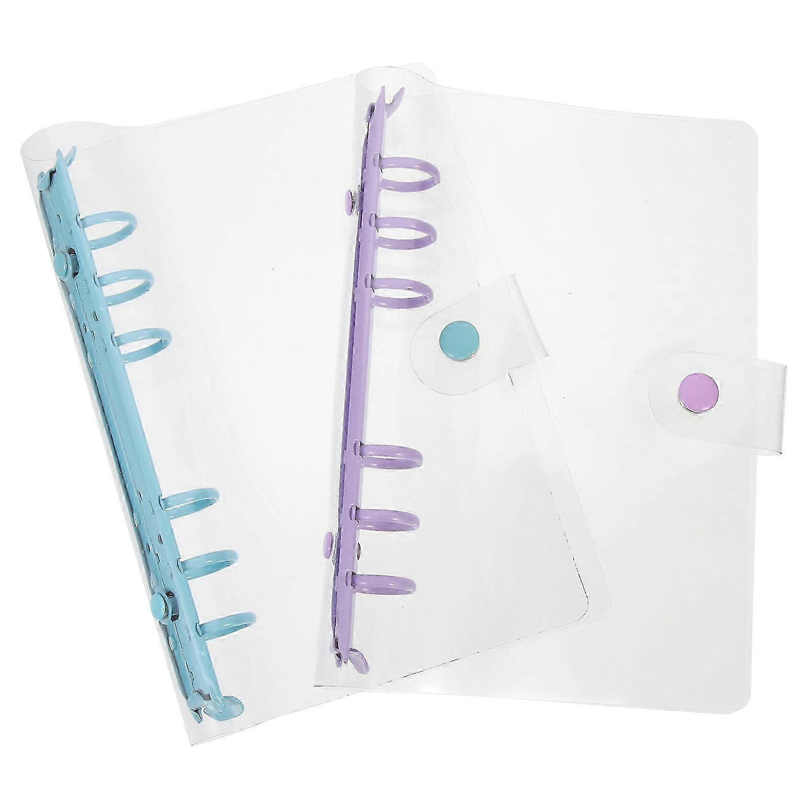 2pcs Binder Notebook Shell Lovely Scrapbook Shell Loose-leaf Notebook Shell Office Accessory