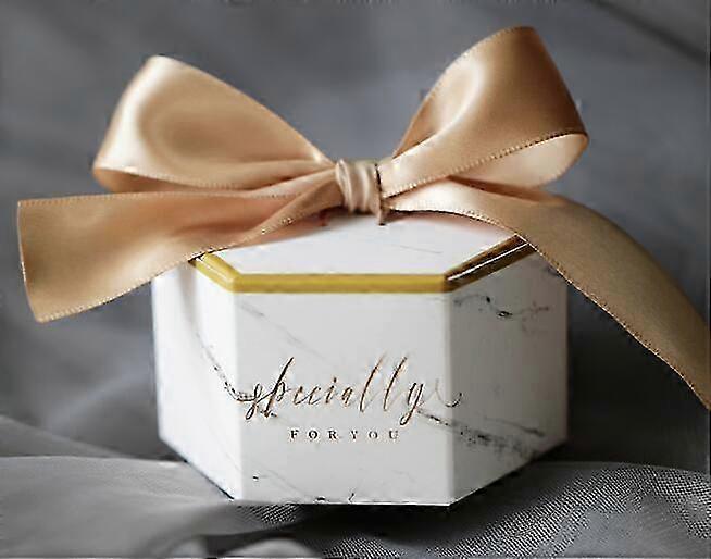 Marble Effect Foldable Favor Gift Box