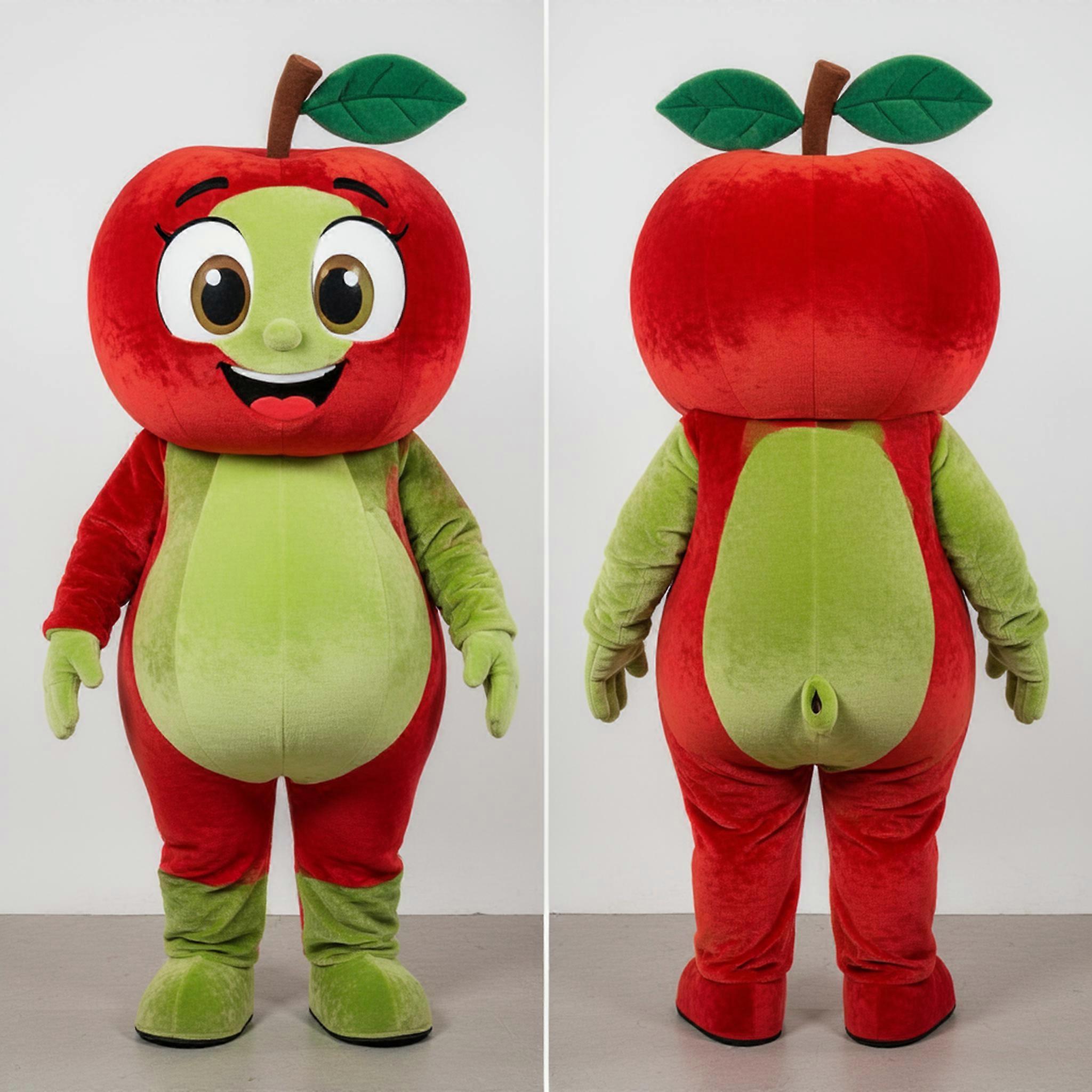 MASTICOT Velvety Red Plump Apple Mascot