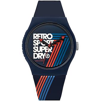Superdry urban style watch for Unisex Analog Japanese Quartz with Silicone Bracelet SYG181U
