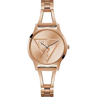Guess lola Japanese Quartz Analog Woman Watch with Stainless Steel Bracelet In Gold Wash1145L4