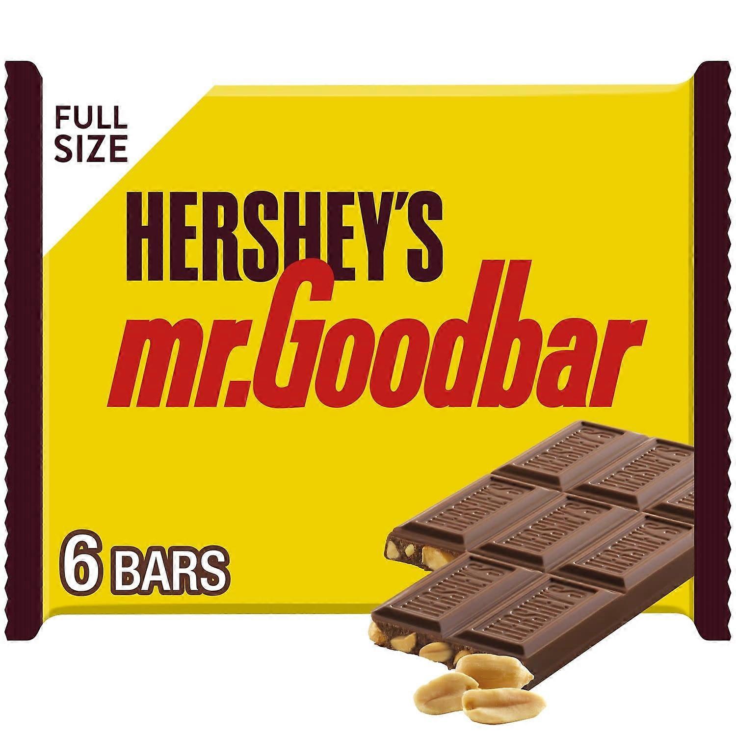 Hershey's Mr. Goodbar Chocolate with Peanuts Candy Bars 1.75 oz 6 Count