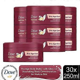 Dove Body Love Pro Age Body Butter Nourishing Moisturiser 250ml, 30 Pack