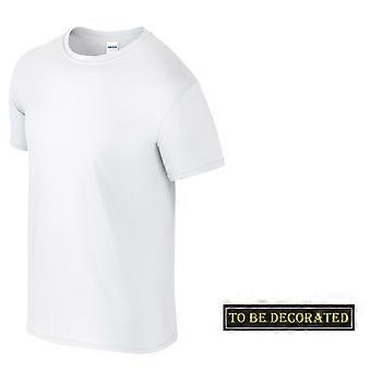 Gildan T-shirt Bianco Basic Tee S M L XL XXL 3xl 4xl 5xl Cotone pesante da uomo