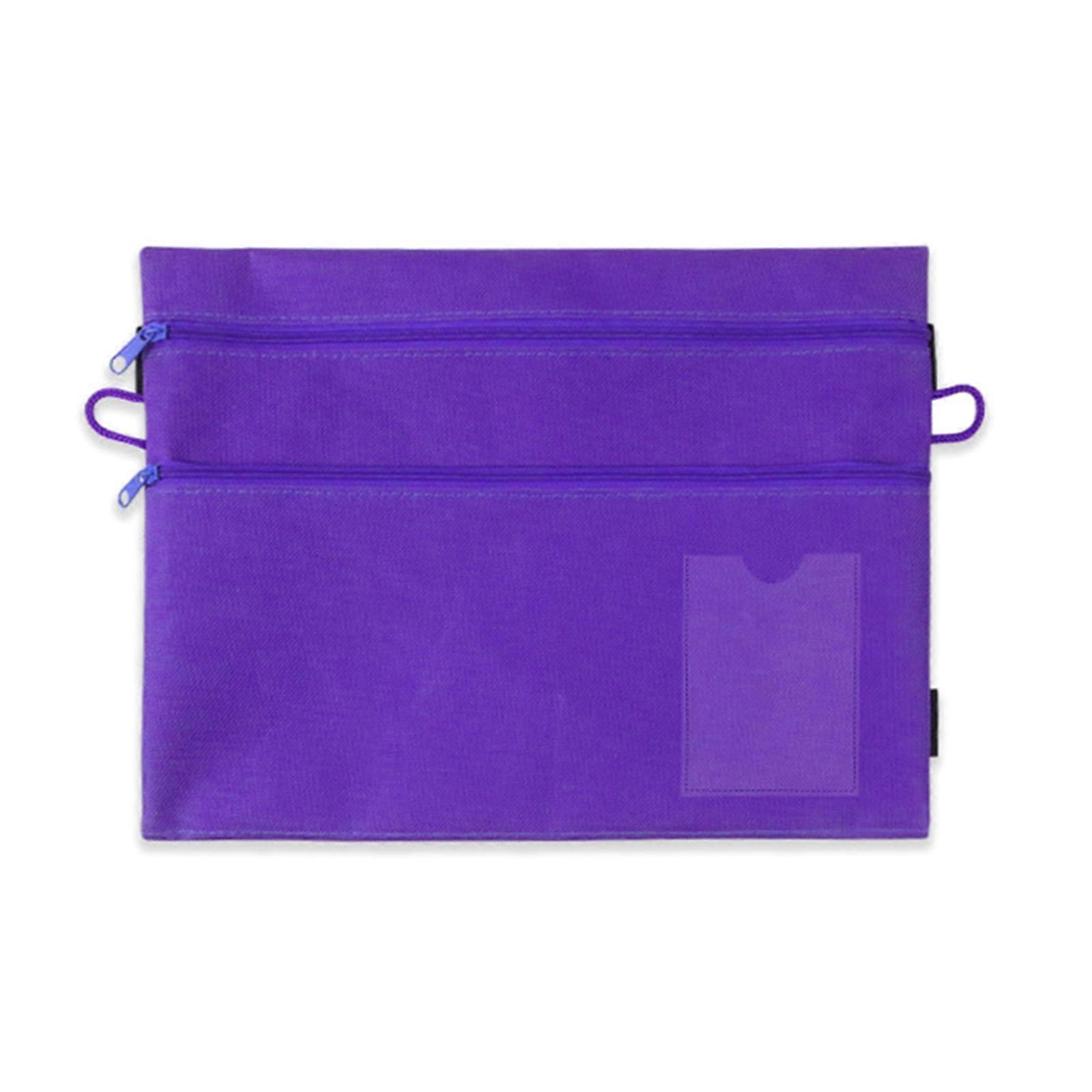Double Layer Zipper Pen Organizer for Document Folder, File Folder