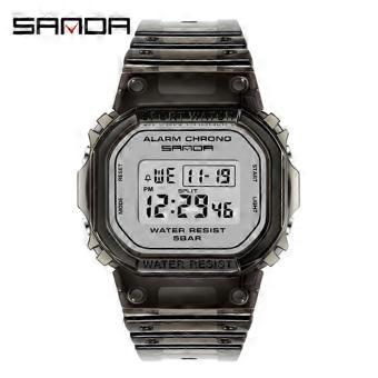 SANDA Fashion Sport Watch Women Transparent Strap LED Digital Clock Ladies Electronic Watch Reloj Mujer Relogio Feminino 2009