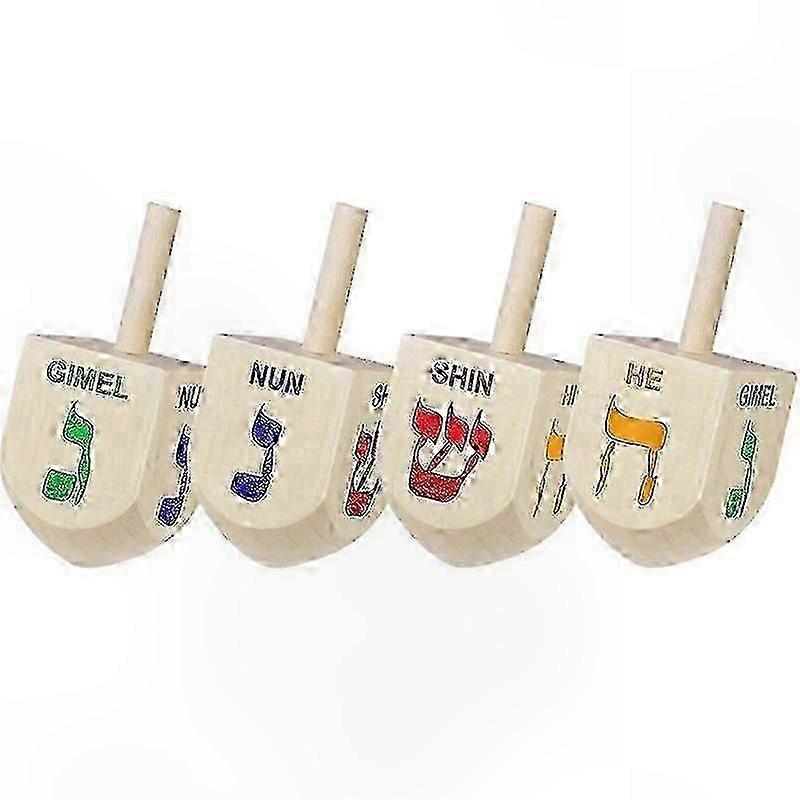 Classic Wood Dreidel 10-Pack