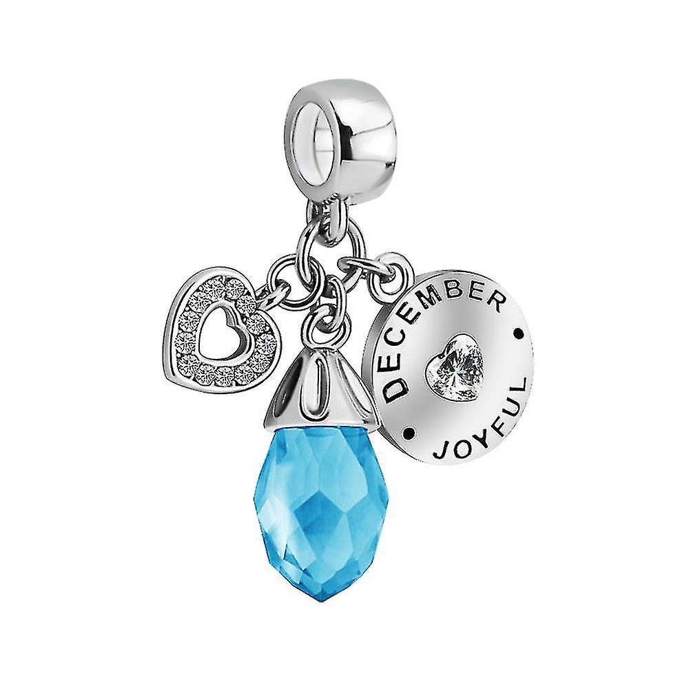 December Bed Birthst Blet Charm