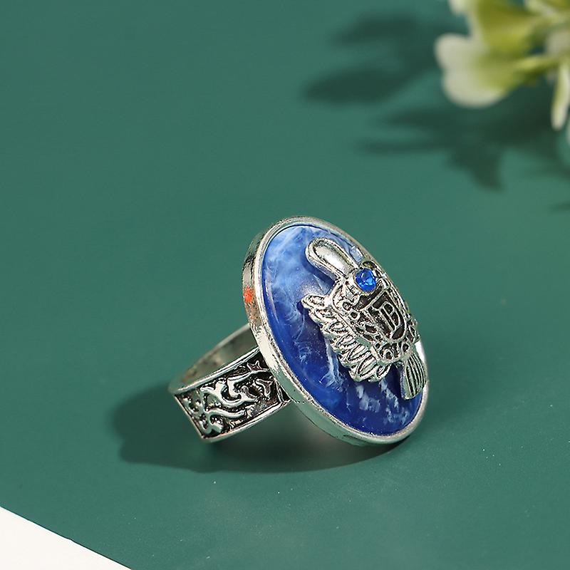 1pc Blue The Vampire Diaries Vintage Family Crest Rings Holiday Diy Decorations