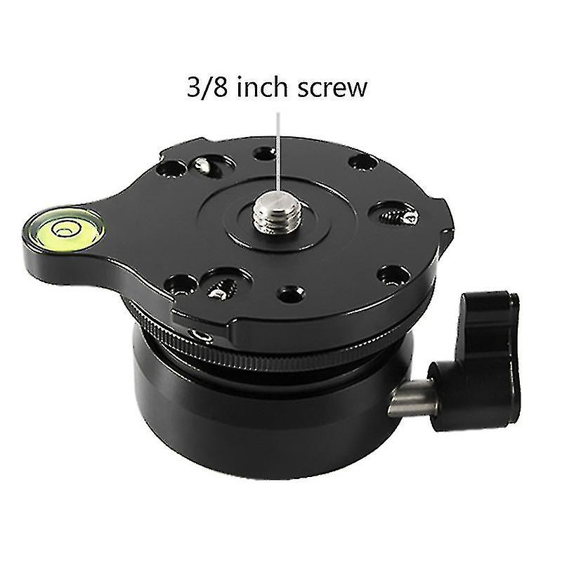 Tripod Leveling Base With Bubble Level Panoramic Head Tilted Up And Down