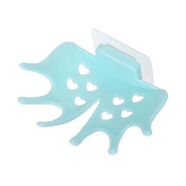 Green Maple Leaf Design Pvc Punch Free Strong Adhesive Soap Box dish Bathroom Drain