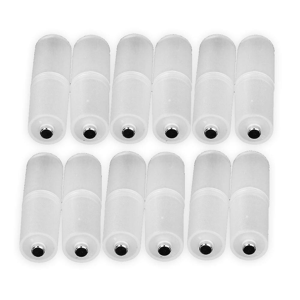 12st Aaa To Aa Cell Battery Size Converter Adapter Holder Box Switcher Translucent