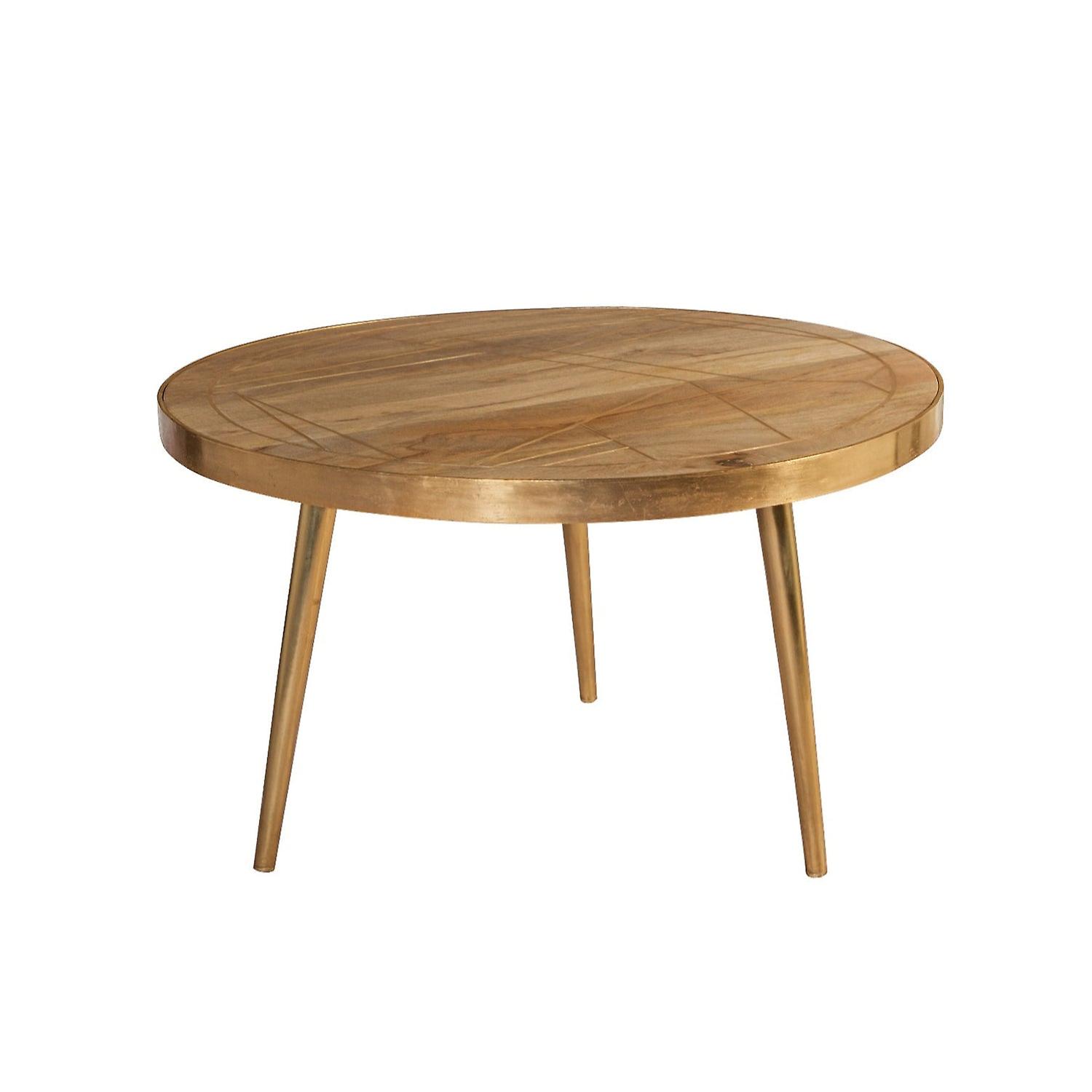 Brighton Light Mango Wood Round Coffee Table