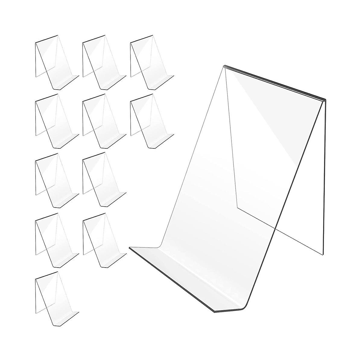 12 Pack Acrylic Book Stand,Clear Book Display Easel,Acrylic Book Stand Holder for Displaying Comic