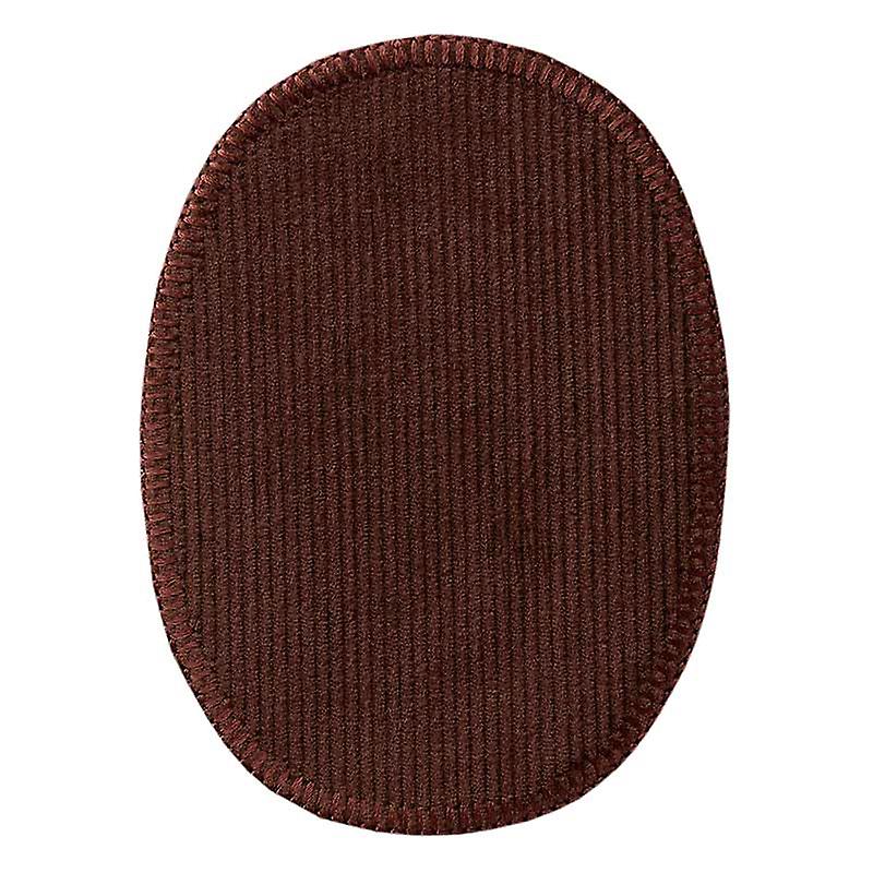Corduroy patch brown 2 pcs. - patch, iron-on patch, size: 9.5 x 12.0 cm