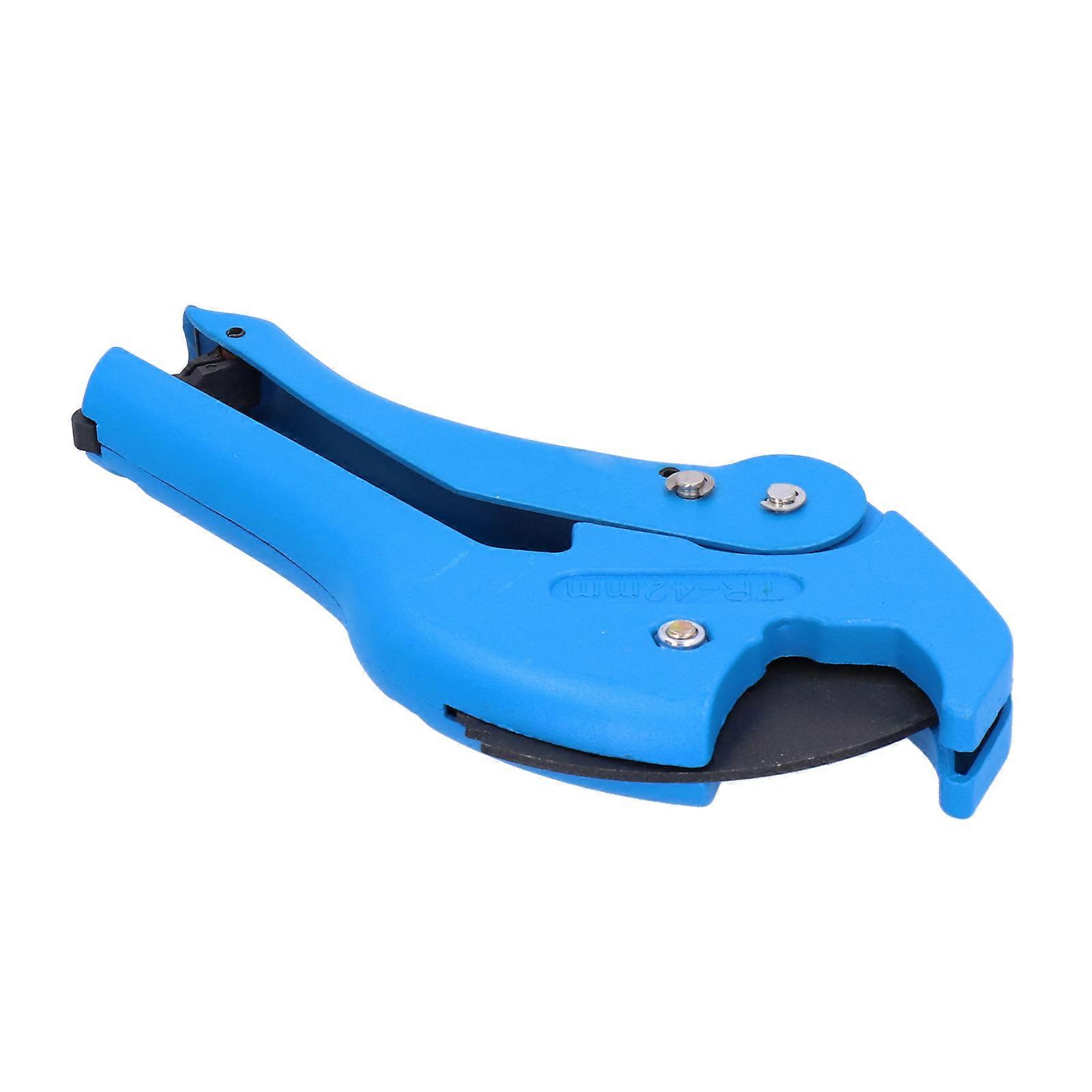 Touch Pipe Cutting Tool PVC Pipe Ratchet Cutter with Buckle Manual Tube Hose Cutting Device Plumbing Tool Blue
