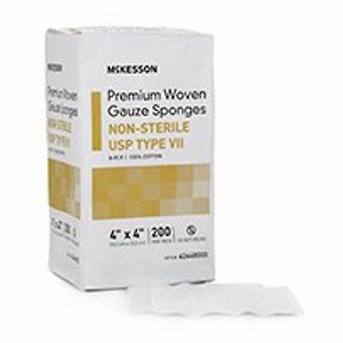 McKesson USP VII 型纱布海绵棉 8 层 4 x 4 英寸方形非无菌,200 件装(4 件装)