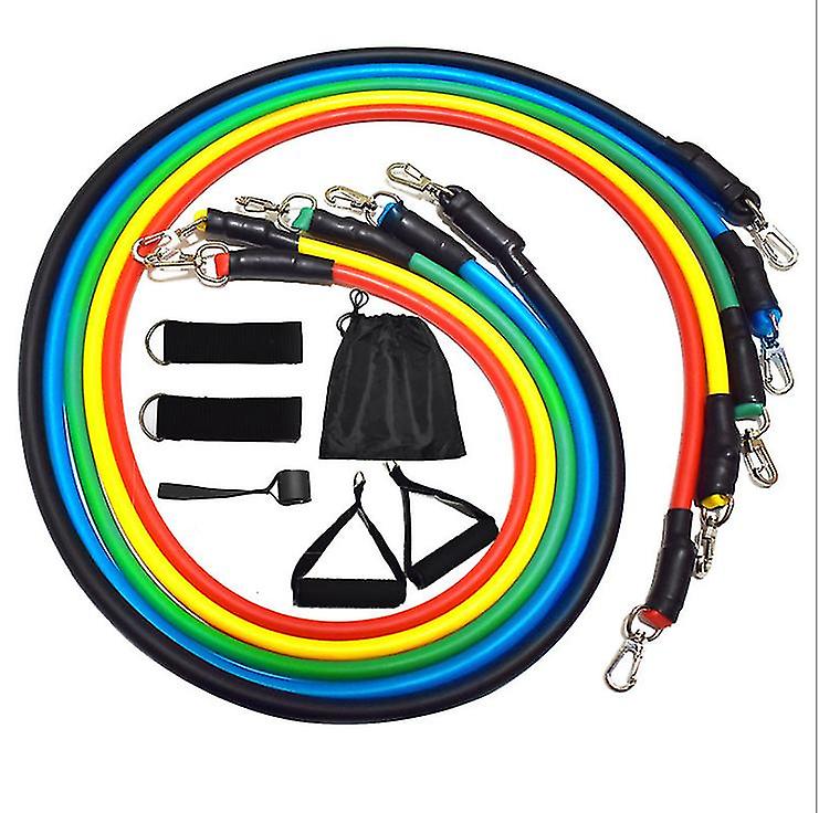 Sponge Button 11pcs Set Resistance Bands Exercise Cross Fit Fitness Training Tubes Az1624