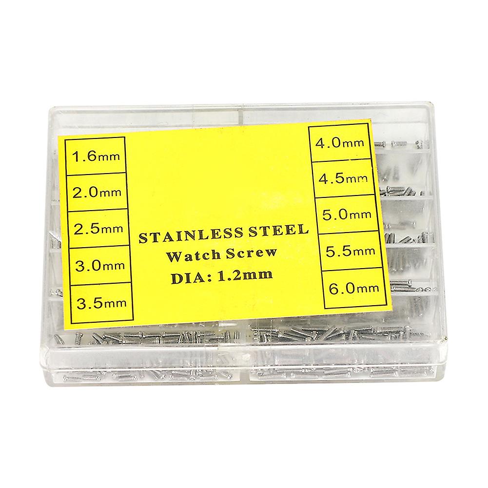 1.2mm Metal Glasses Watch Repair Clock Screw Repairing Tool Accessory with Box
