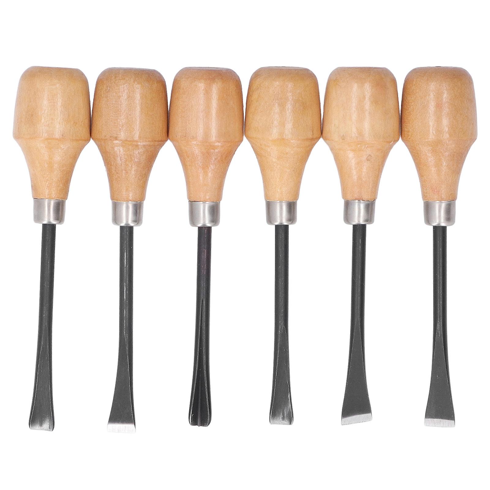 Wood Carving Chisel Set Hand Tools Ball-Shaped Handle DIY Art Craft Accessories