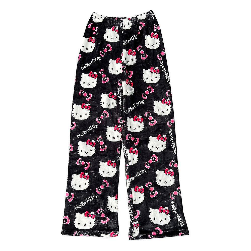 Halloween Pyjamas Byxor Unisex Höst Vinter Varm Flanell Sovkläder Trendig Pumpa Tecknad Hemkläder